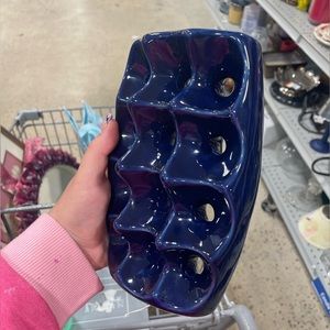 Retro Deep Blue Bud Vase